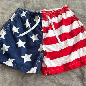 Red and Blue Star Stripe Shorts